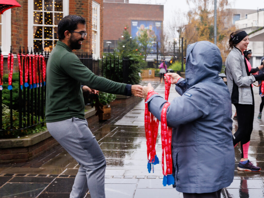 Rennie Grove Peace Hospice's annual Rudolph Run through St Albans. Photo: Neil Marshment