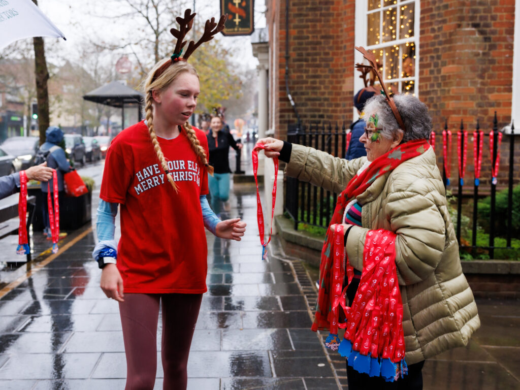 Rennie Grove Peace Hospice's annual Rudolph Run through St Albans. Photo: Neil Marshment
