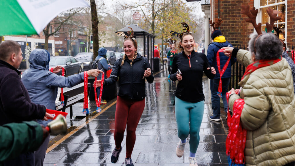 Rennie Grove Peace Hospice's annual Rudolph Run through St Albans. Photo: Neil Marshment