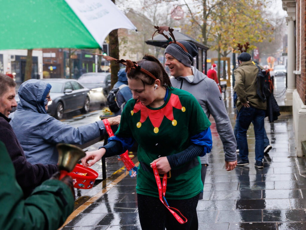 Rennie Grove Peace Hospice's annual Rudolph Run through St Albans. Photo: Neil Marshment