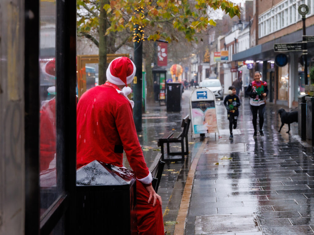 Rennie Grove Peace Hospice's annual Rudolph Run through St Albans. Photo: Neil Marshment