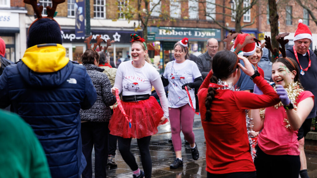 Rennie Grove Peace Hospice's annual Rudolph Run through St Albans. Photo: Neil Marshment