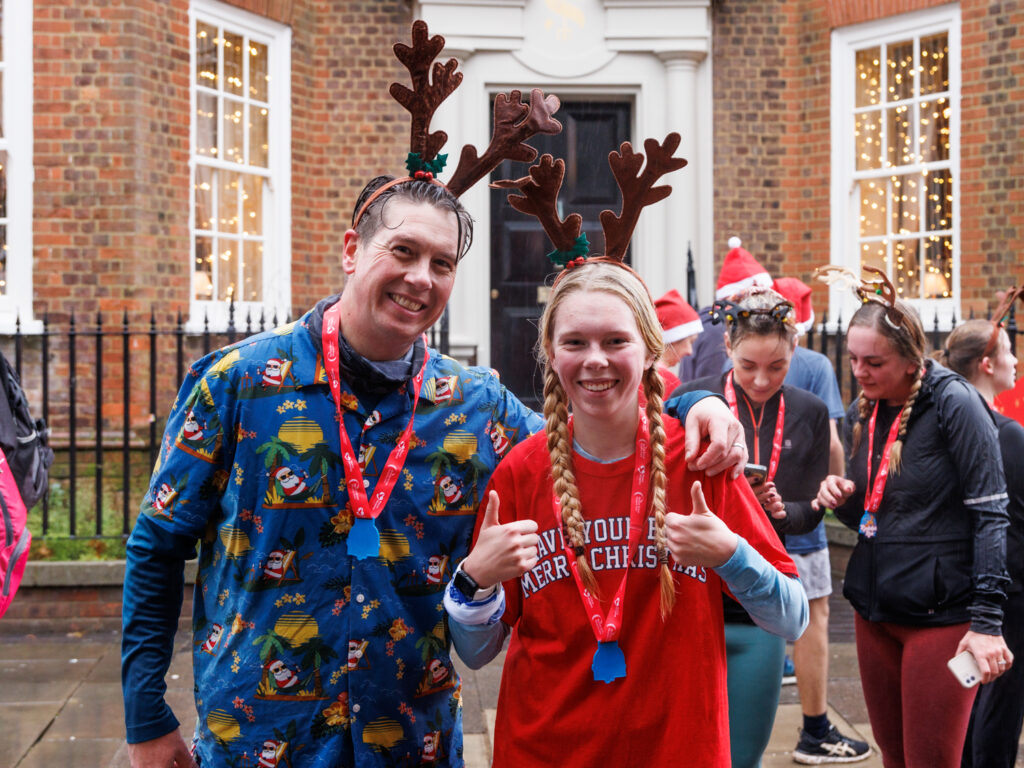 Rennie Grove Peace Hospice's annual Rudolph Run through St Albans. Photo: Neil Marshment