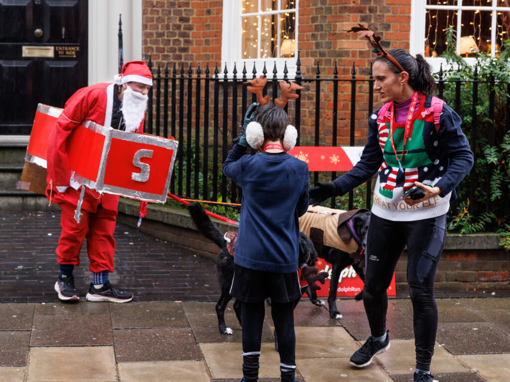 Rennie Grove Peace Hospice's annual Rudolph Run through St Albans. Photo: Neil Marshment