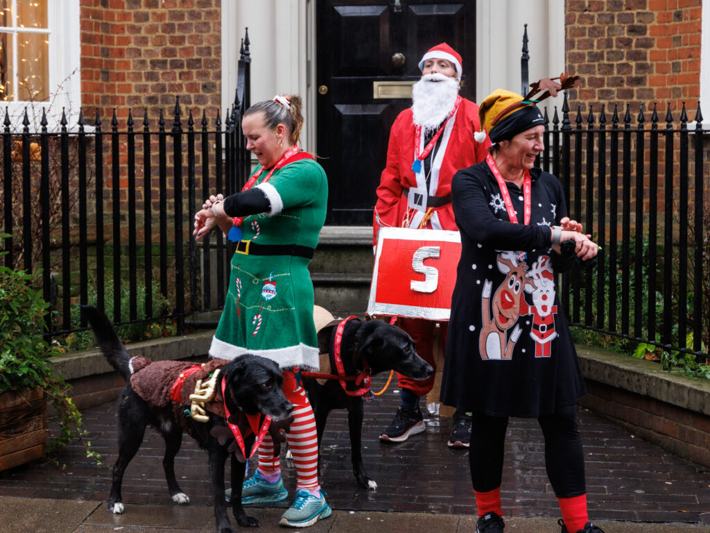 Rennie Grove Peace Hospice's annual Rudolph Run through St Albans. Photo: Neil Marshment