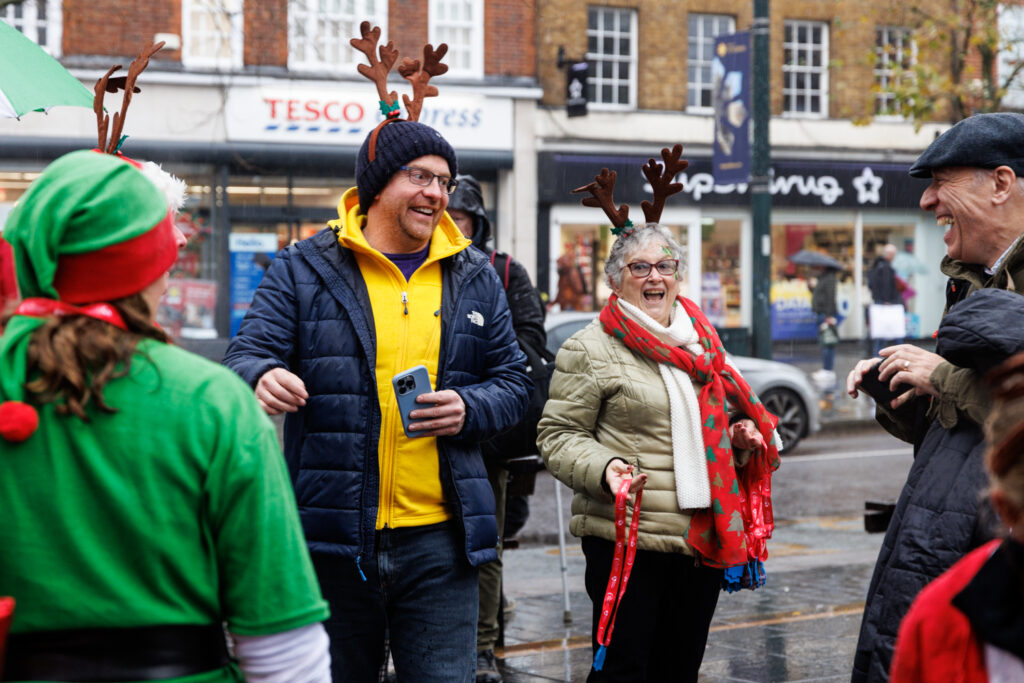 Rennie Grove Peace Hospice's annual Rudolph Run through St Albans. Photo: Neil Marshment