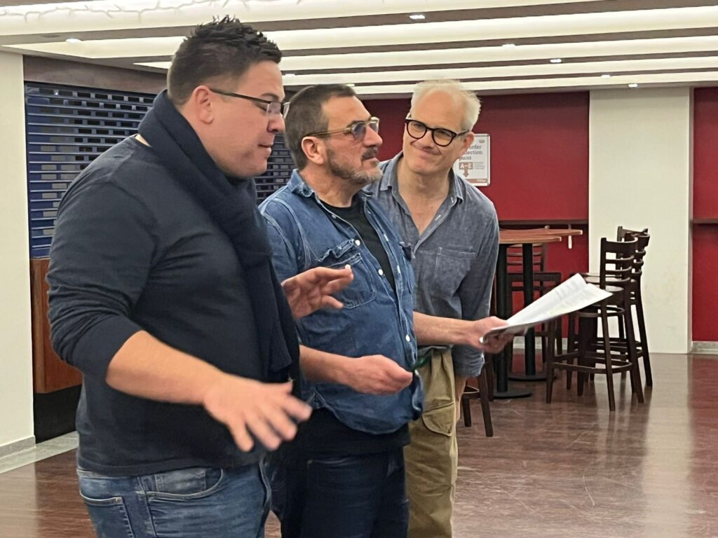 Panto rehearsals at the Alban Arena.