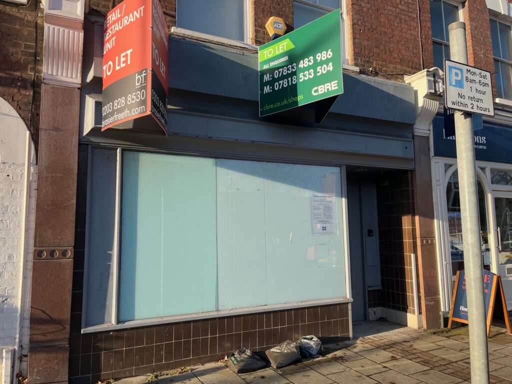 There are more empty units in Harpenden than is commonplace.
