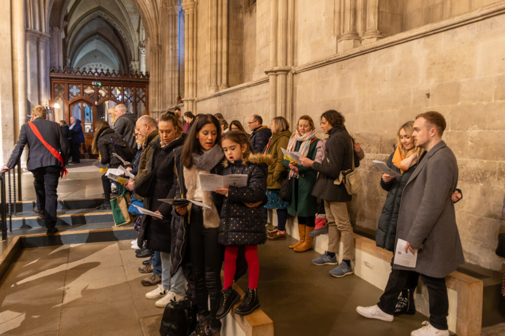 Carols on the Hour at St Albans Cathedral. Photo: Toby Shepheard.