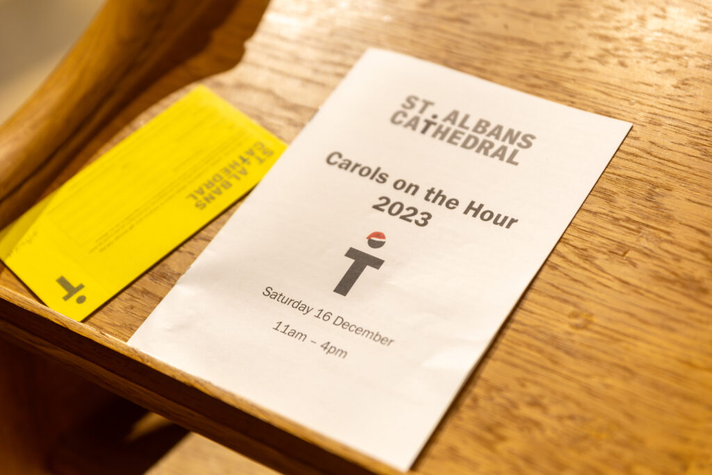 Carols on the Hour at St Albans Cathedral. Photo: Toby Shepheard.