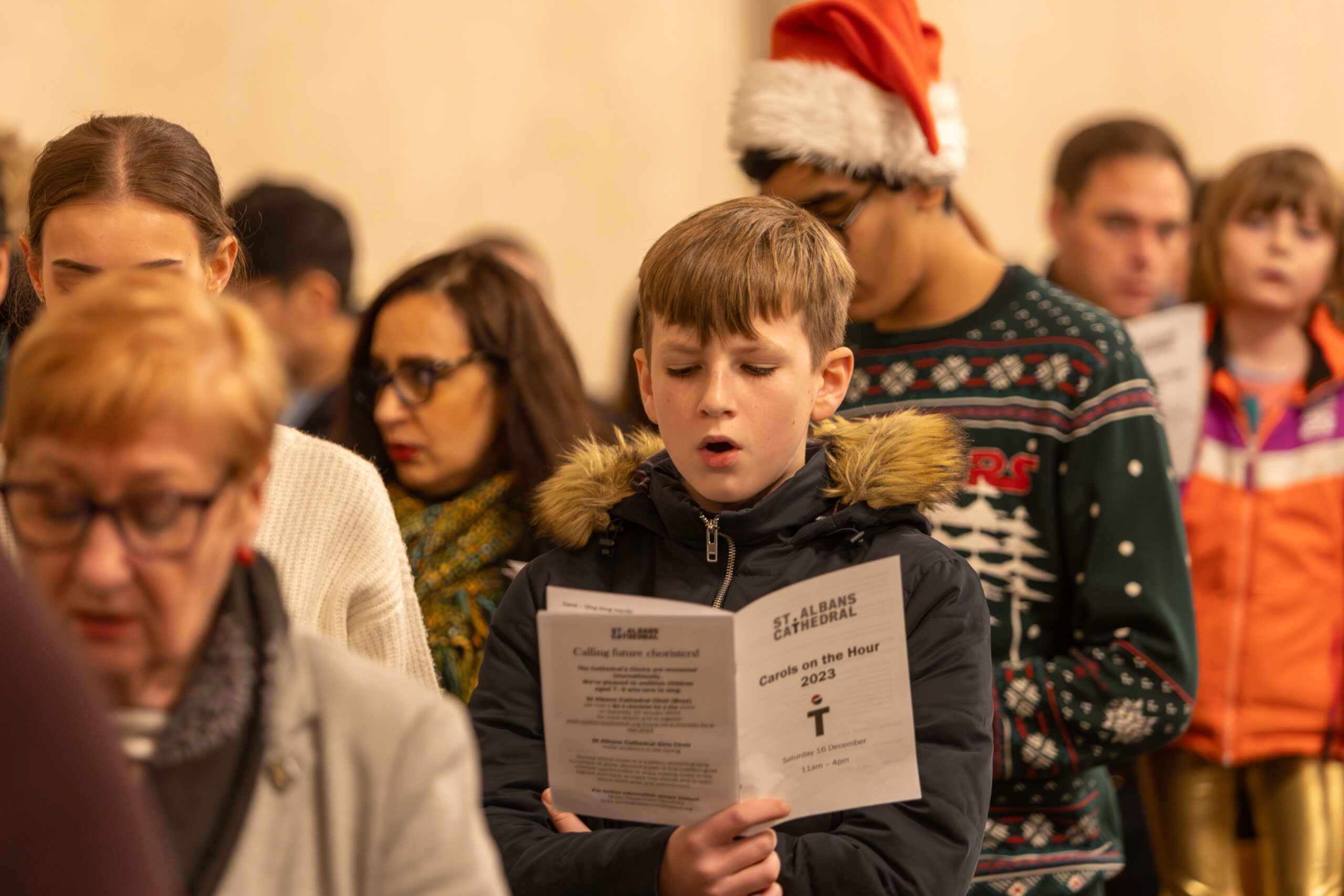 Carols on the Hour at St Albans Cathedral. Photo: Toby Shepheard.
