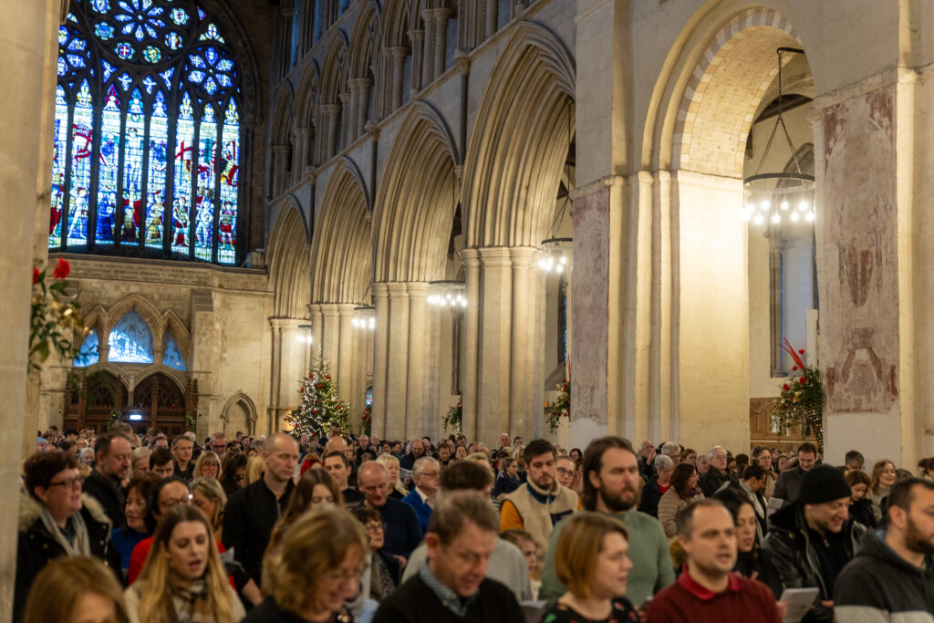 Carols on the Hour at St Albans Cathedral. Photo: Toby Shepheard.