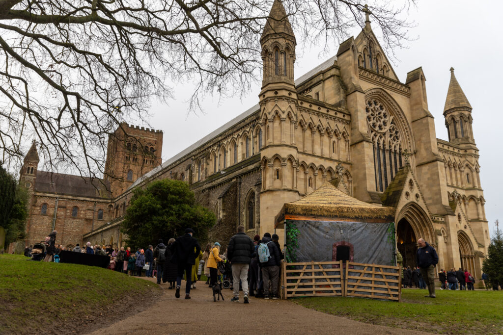 St Albans Cathedral's Live Nativity. Photo: Toby Shepheard.