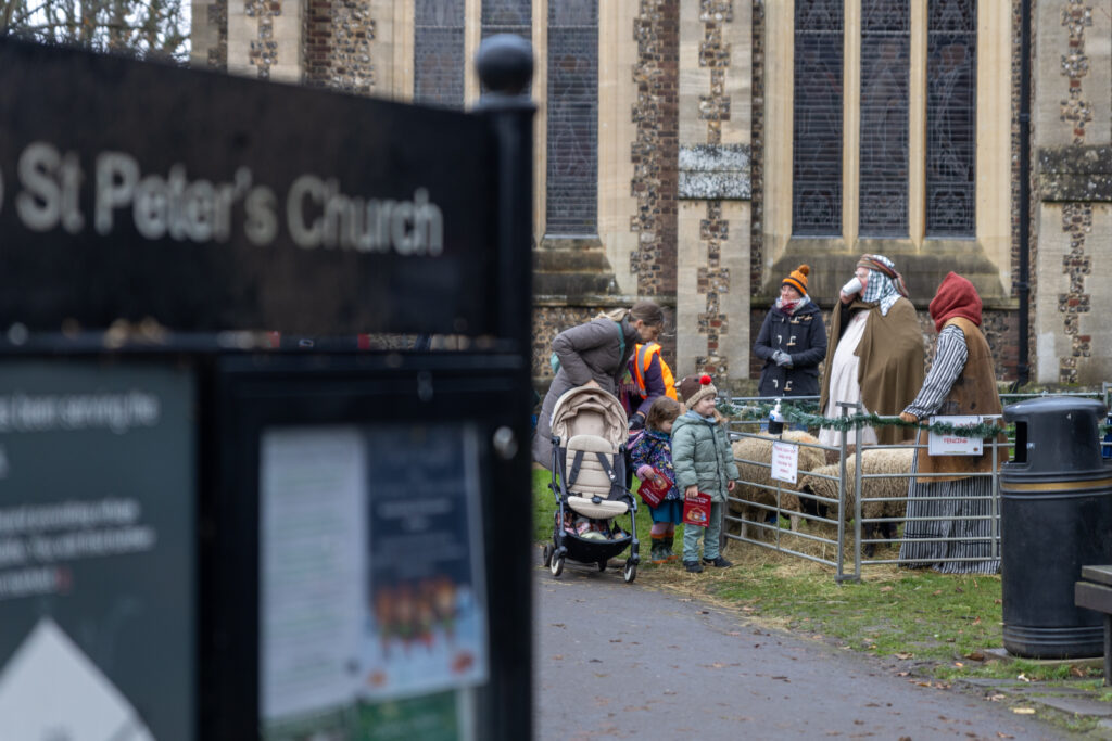 St Albans Cathedral's Live Nativity. Photo: Toby Shepheard.
