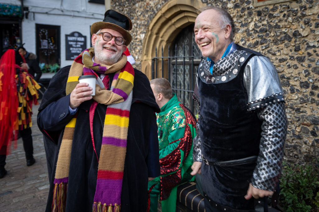 St Albans Mummers performing at the Clock Tower on Boxing Day. Photo: Toby Shepheard