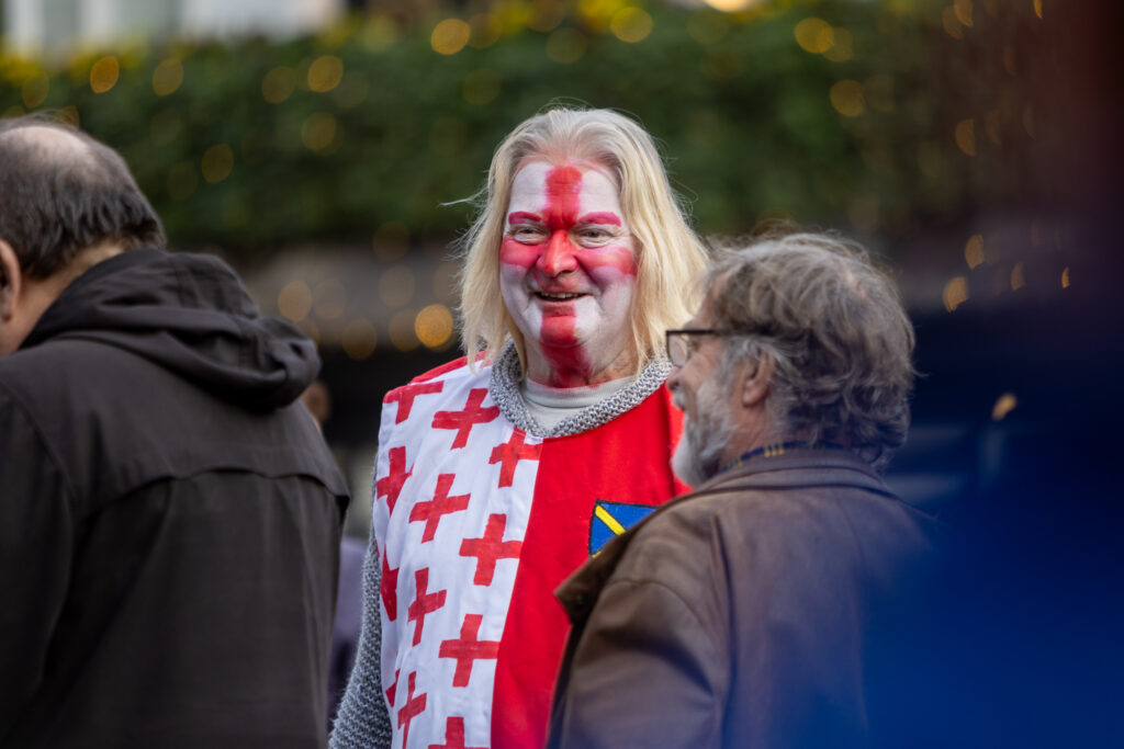 St Albans Mummers performing at the Clock Tower on Boxing Day. Photo: Toby Shepheard