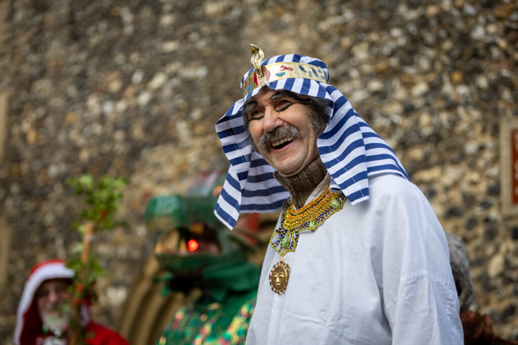 St Albans Mummers performing at the Clock Tower on Boxing Day. Photo: Toby Shepheard