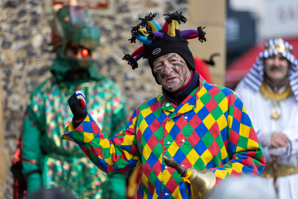 St Albans Mummers performing at the Clock Tower on Boxing Day. Photo: Toby Shepheard