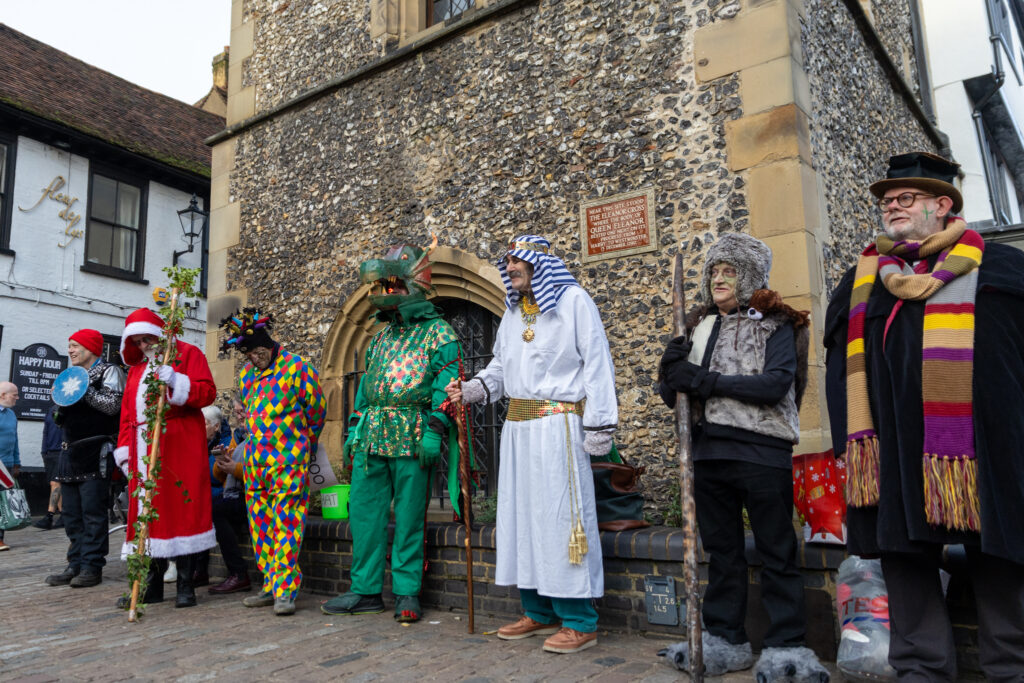 St Albans Mummers performing at the Clock Tower on Boxing Day. Photo: Toby Shepheard