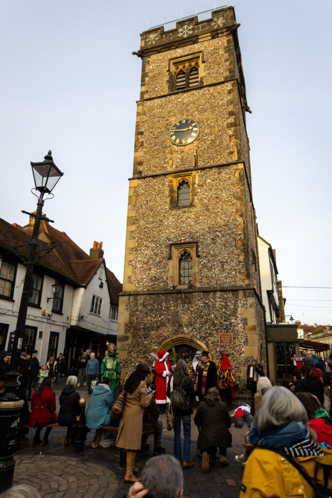 St Albans Mummers performing at the Clock Tower on Boxing Day. Photo: Toby Shepheard