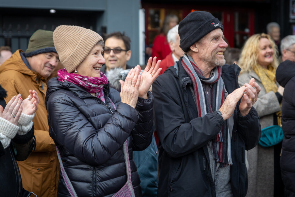 St Albans Mummers performing at the Clock Tower on Boxing Day. Photo: Toby Shepheard