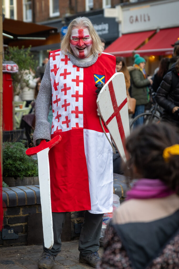 St Albans Mummers performing at the Clock Tower on Boxing Day. Photo: Toby Shepheard
