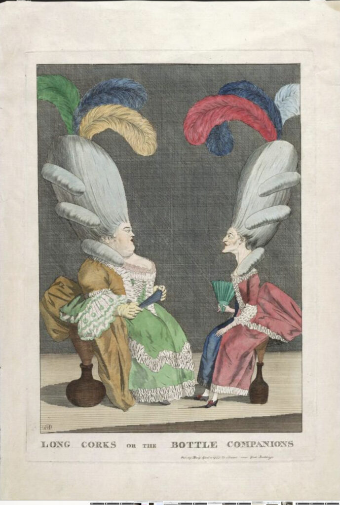 Long Corks or the Bottle Companions. 1777. BibliOdyssey
