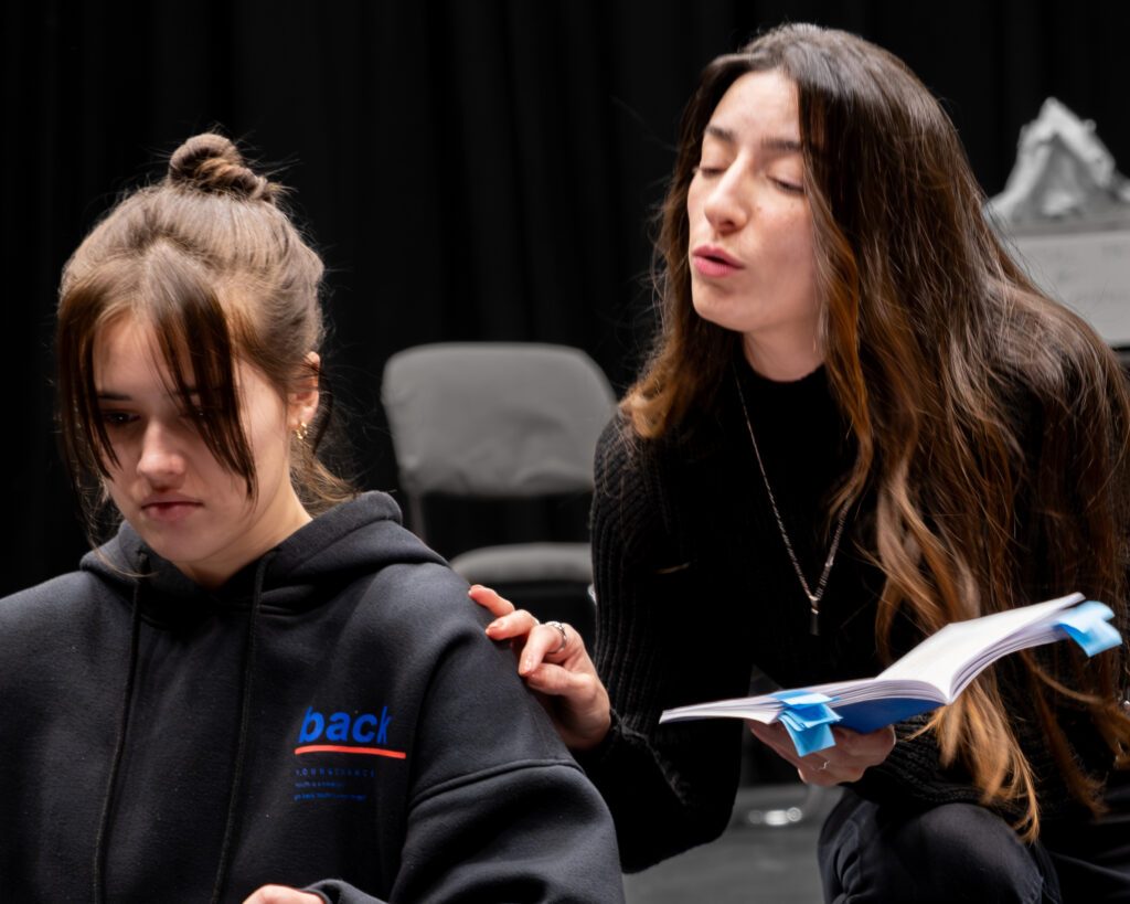 Rehearsals for She Kills Monsters at the Abbey Theatre.