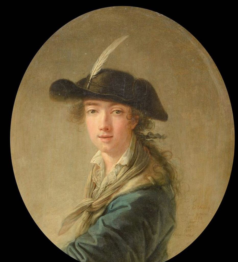 Young Man in cocked hat. 1781 by Charles Le Clercq.