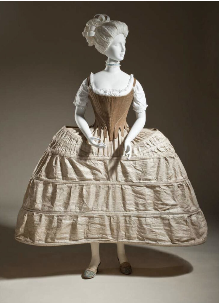 Lady’s corset and panniers. 1780s. Los Angeles County Museum of Art. (LACMA).
