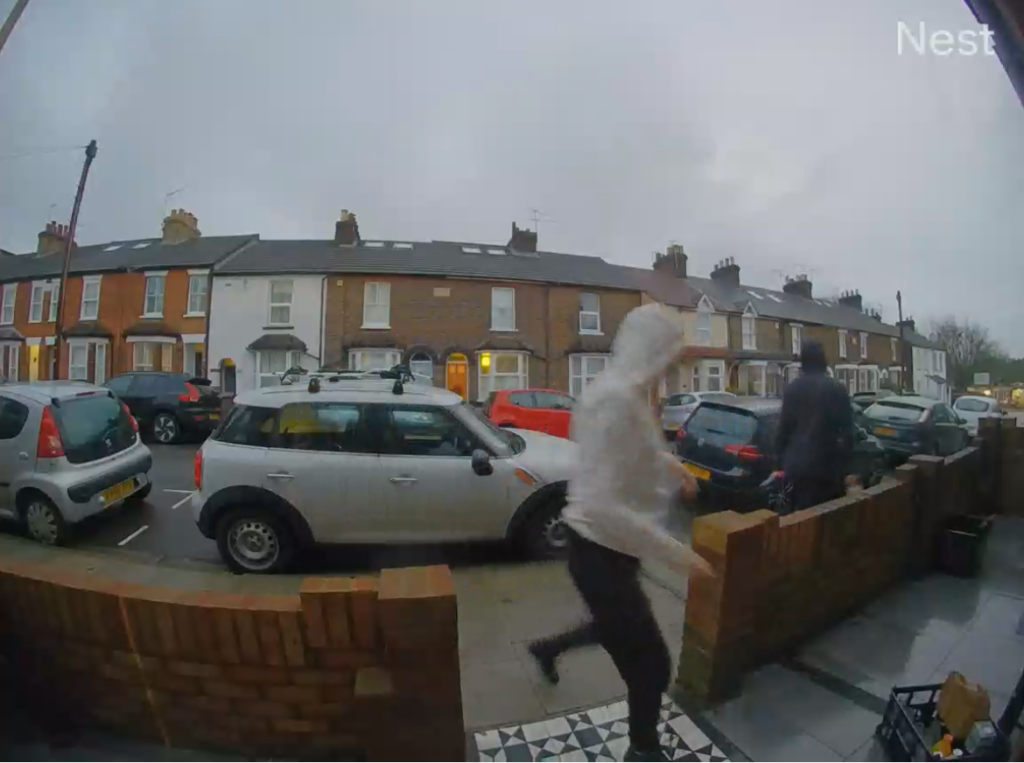 Video footage of suspected milk thieves in Cavendish Road, Fleetville.