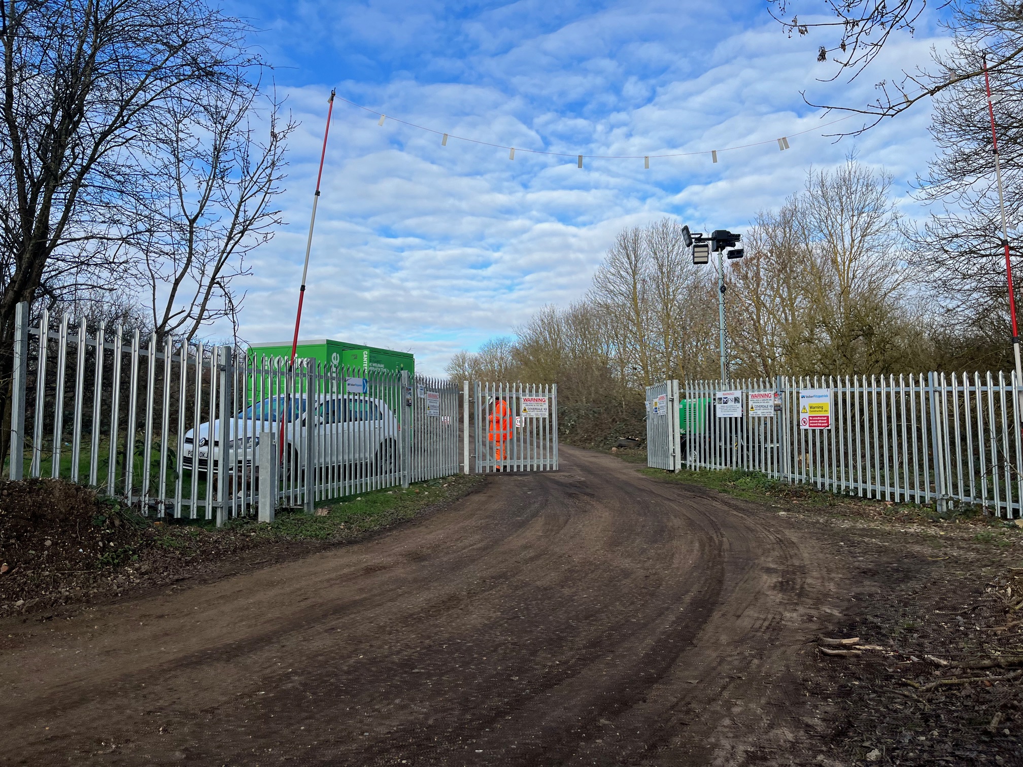 The newly installed gates in Beningfield Drive.
