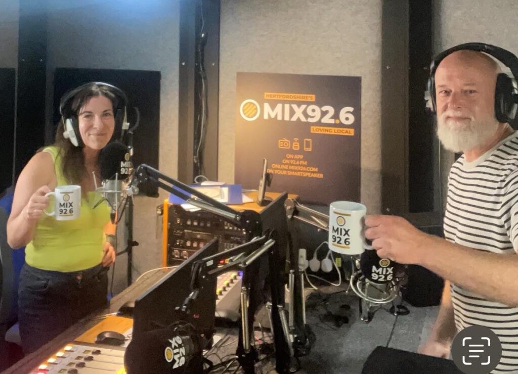 Faye Penford in the Mix 92.6 FM studio.