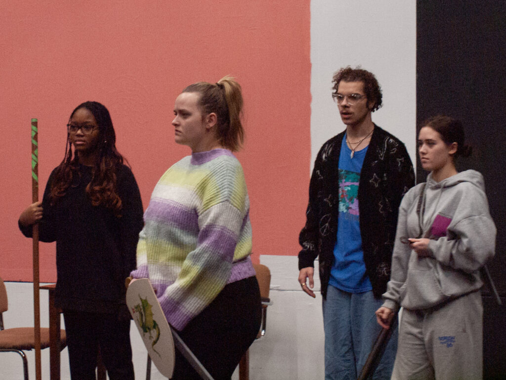 Rehearsals for She Kills Monsters at the Abbey Theatre.