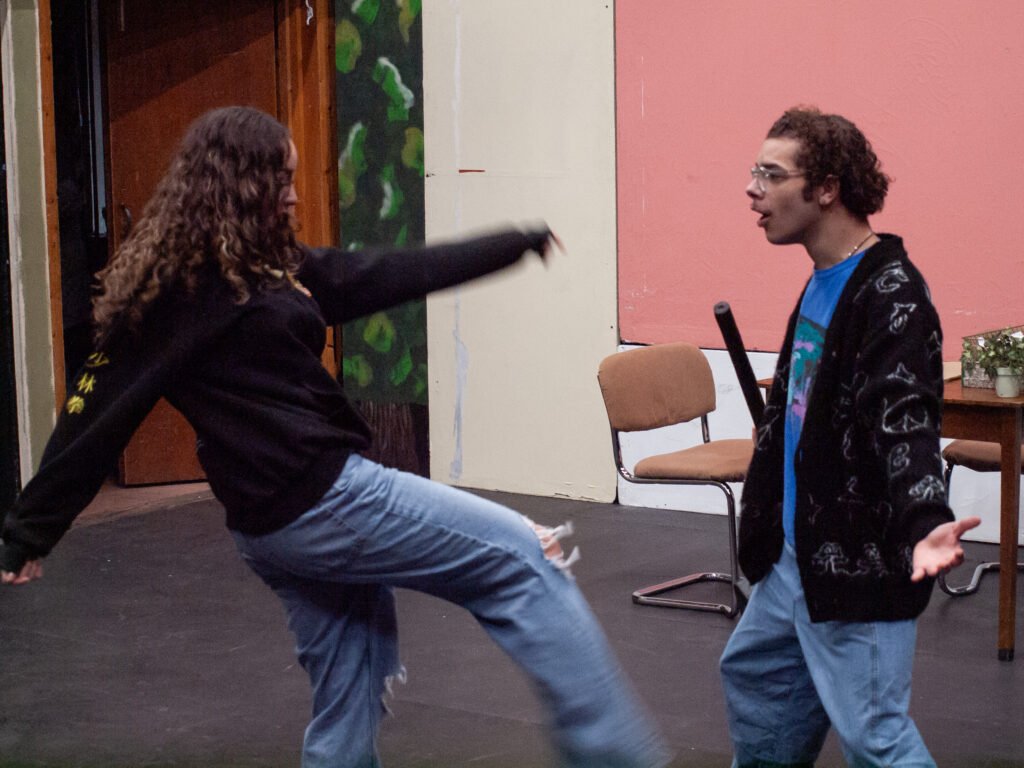 Rehearsals for She Kills Monsters at the Abbey Theatre.