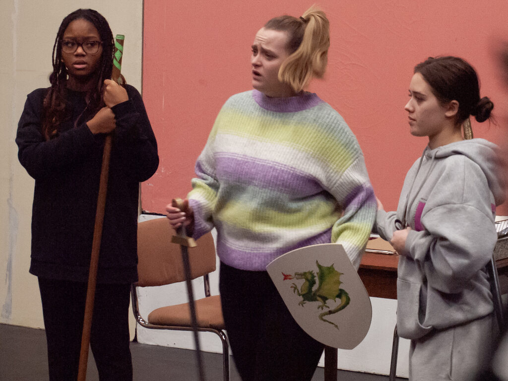 Rehearsals for She Kills Monsters at the Abbey Theatre.