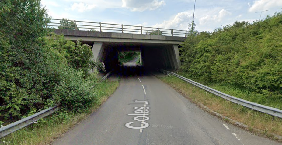 The scene of the abduction in Coles Lane, Harpenden. Photo: Google