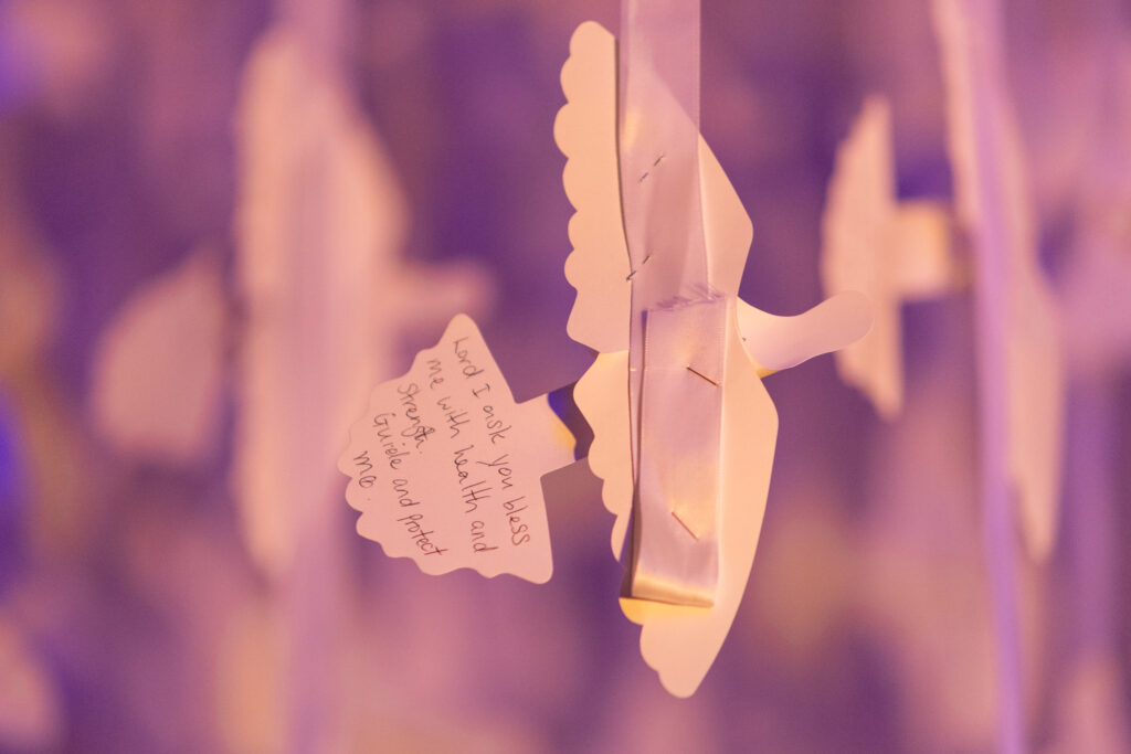 Peace Doves installation by Peter Walker Sculptor at St Albans Cathedral. Photo: Toby Shepheard