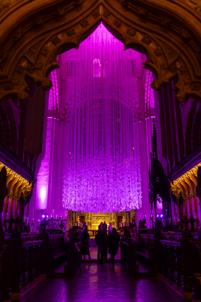 Peace Doves installation by Peter Walker Sculptor at St Albans Cathedral. Photo: Toby Shepheard