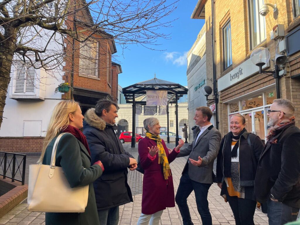 Mark Robinson, chair of the High Streets Task Force, visited St Albans city centre.
