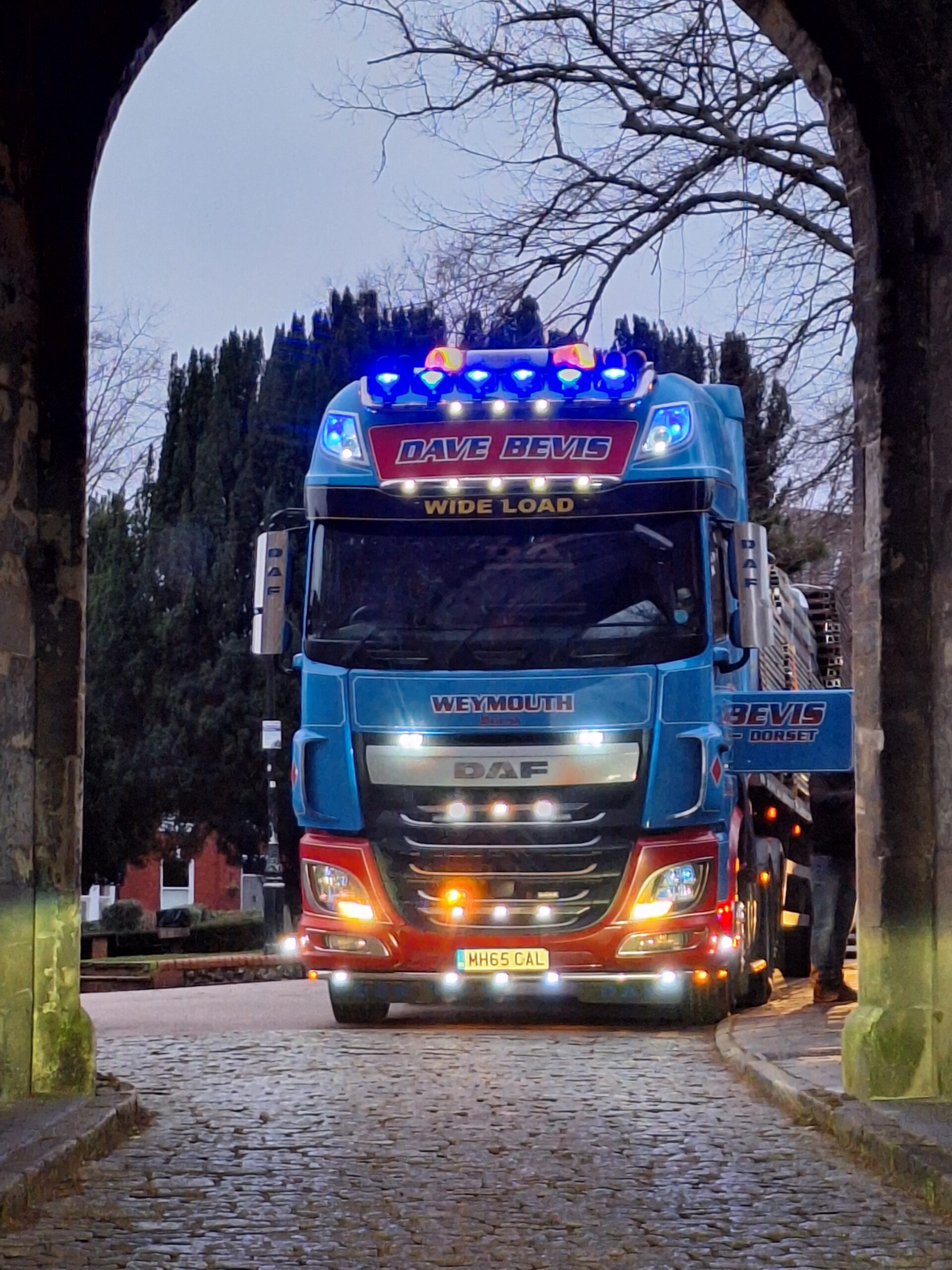 Truck movements at the Abbey Gateway.