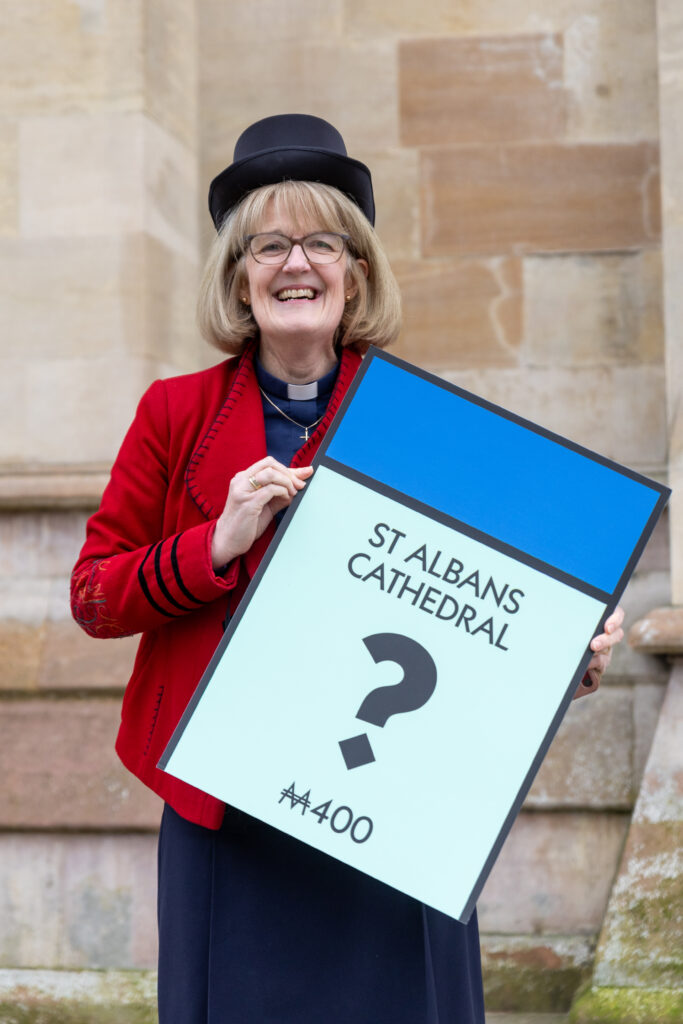 The launch of the St Albans edition of Monopoly at the Cathedral. Photo: Toby Shepheard