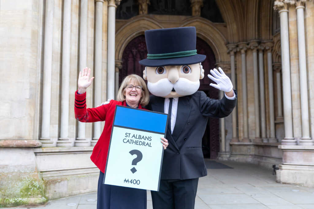 The launch of the St Albans edition of Monopoly at the Cathedral. Photo: Toby Shepheard