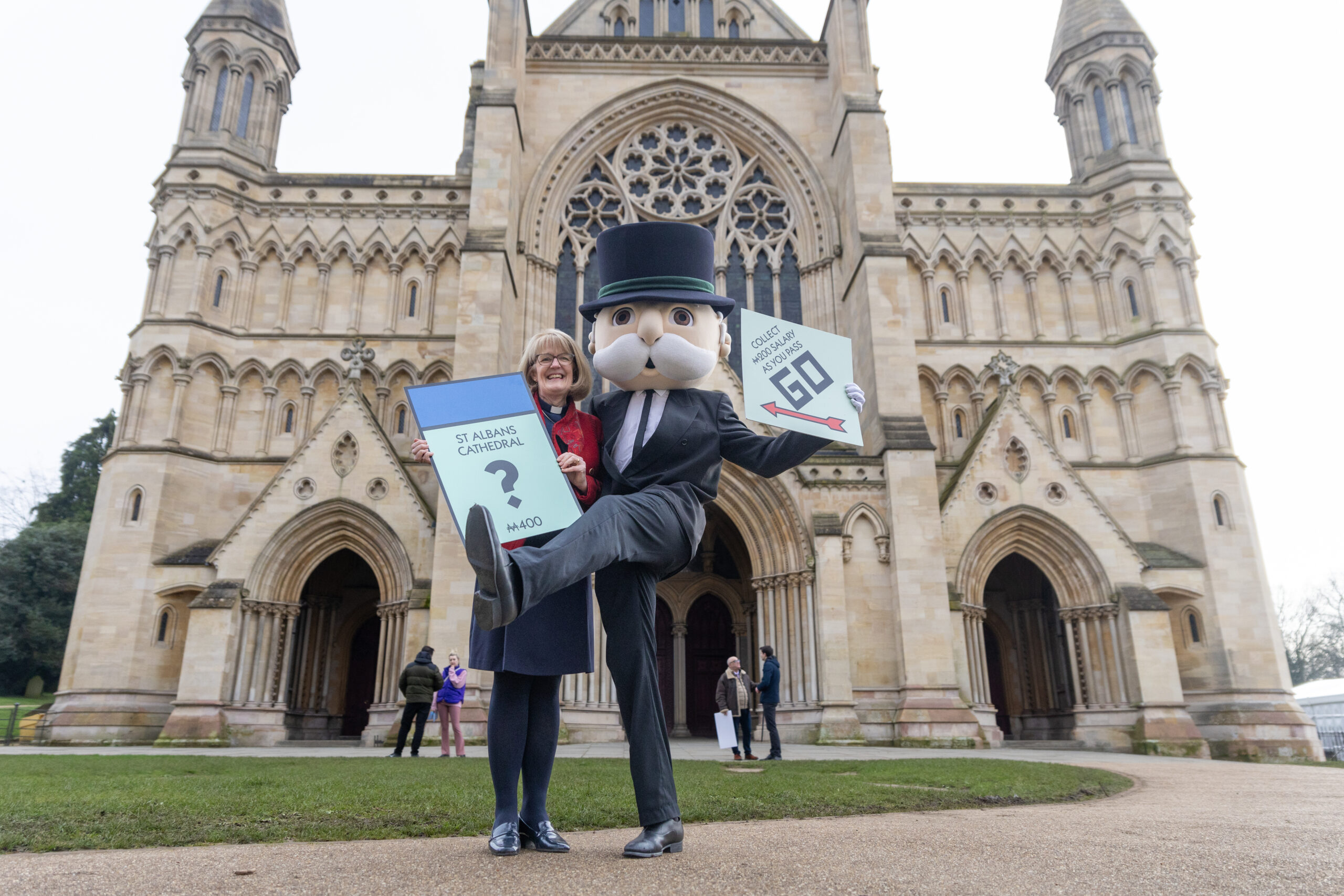 The launch of the St Albans edition of Monopoly at the Cathedral. Photo: Toby Shepheard
