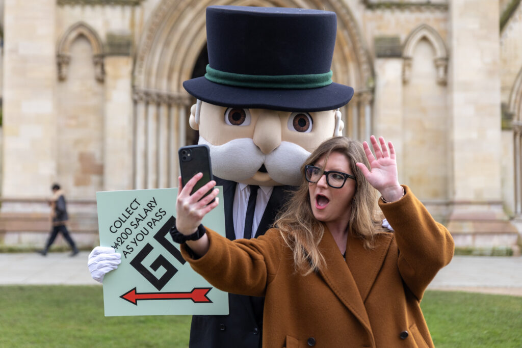 The launch of the St Albans edition of Monopoly at the Cathedral. Photo: Toby Shepheard