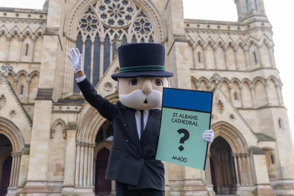 The launch of the St Albans edition of Monopoly at the Cathedral. Photo: Toby Shepheard