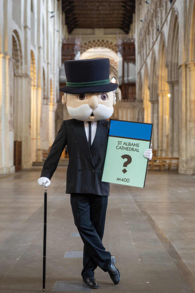 The launch of the St Albans edition of Monopoly at the Cathedral. Photo: Toby Shepheard