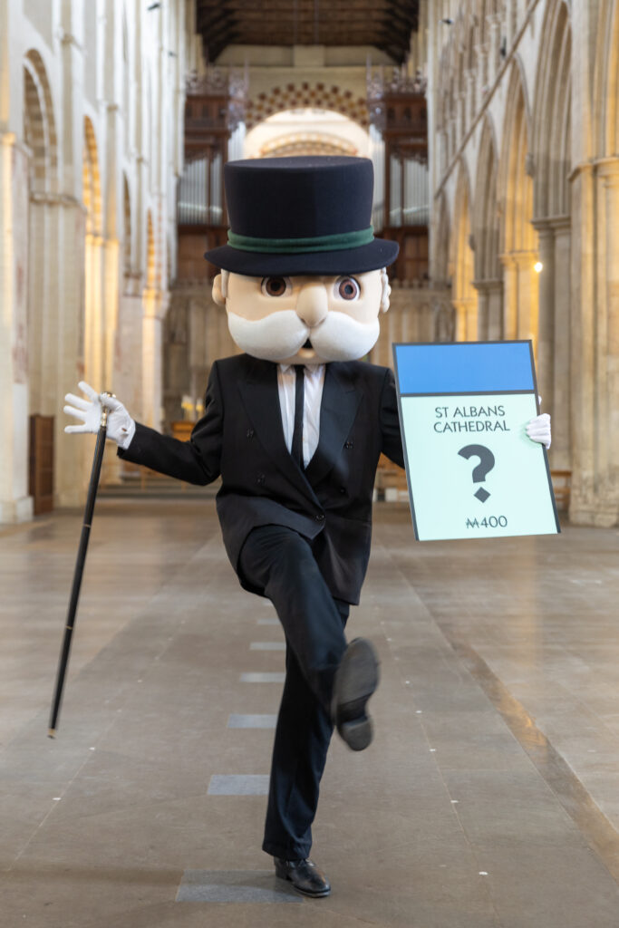 The launch of the St Albans edition of Monopoly at the Cathedral. Photo: Toby Shepheard