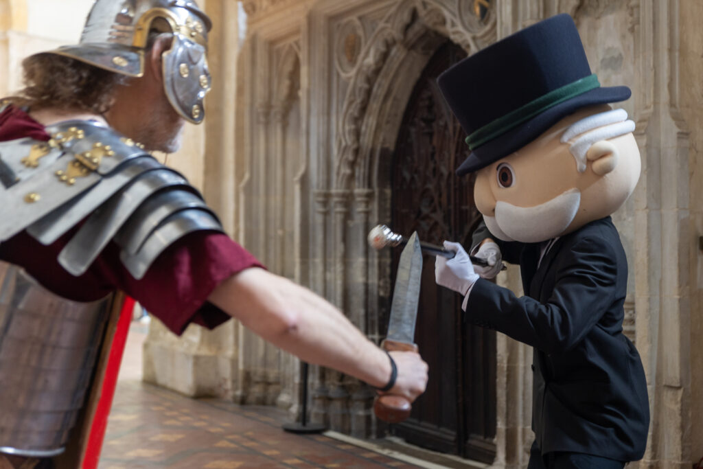 The launch of the St Albans edition of Monopoly at the Cathedral. Photo: Toby Shepheard