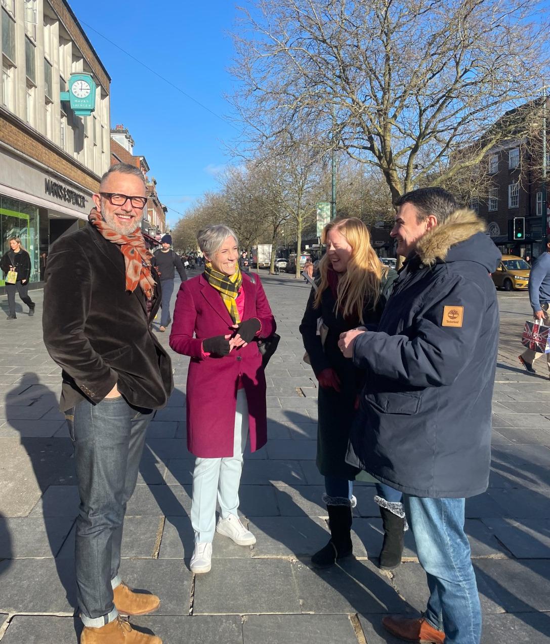 Mark Robinson, chair of the High Streets Task Force, visited St Albans city centre.